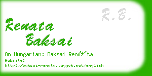 renata baksai business card